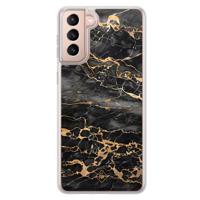 Samsung Galaxy S21 Plus hybride hoesje - Marmer grijs brons - thumbnail