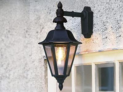 KonstSmide Klassieke muurlampPallas Down 31cm zwart - 483-750 - thumbnail