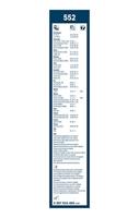 Bosch ruitenwissers Twin 552 - Lengte: 550/400 mm - set wisserbladen voorzijde 552 - thumbnail