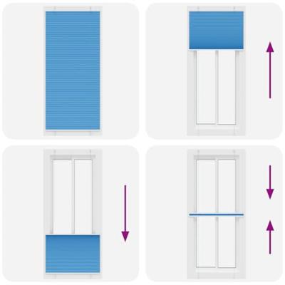 Pliss rolgordijn 85x200 cm stofbreedte 84,4 cm polyester blauw - thumbnail
