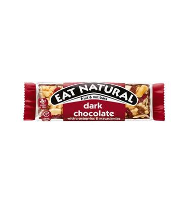 Eat Natural Pure chocolade met cranberries & macadamia 40 Gram