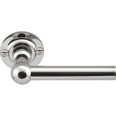 Formani FERROVIA FVL100/48 deurkruk L-model ongeveerd op rozet - gepolijst RVS