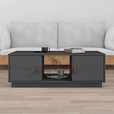 Salontafel 100x50x35 cm massief grenenhout grijs