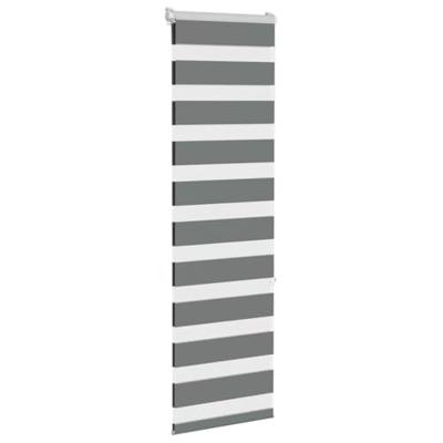 Zebra rolgordijn 45x150 cm stofbreedte 40,9 cm donkergrijs