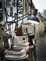 Zwarte tafellamp met klem en wandbeugel E27 fitting DFTP &apos;Arki&apos; - thumbnail