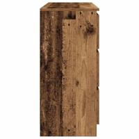 Dressoir 100x35x76 cm spaanplaat oud hout - thumbnail