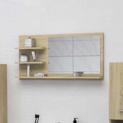 VidaXL Badkamerspiegel 90x10,5x45 cm bewerkt hout sonoma eikenkleurig VidaXL Badkamerspiegel 90x10,5x45 cm bewerkt hout sonoma eikenkleurig