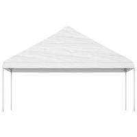 Prieel met dak 13,38x5,88x3,75 m polyetheen wit - thumbnail