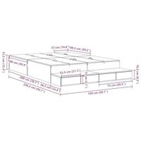 Opbergbedframe Grijs sonoma 236.5 x 150 x 31.5 cm Bewerkt hout - thumbnail