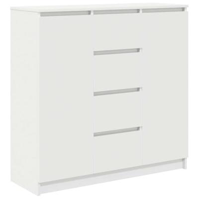 Dressoir met lades 100,5x35x98,5 cm spaanplaat wit