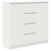 Dressoir met lades 100,5x35x98,5 cm spaanplaat wit - thumbnail