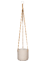 Rough Eco-line hangende bloempot XXS 11x10 cm Charlie lichtgrijs - thumbnail