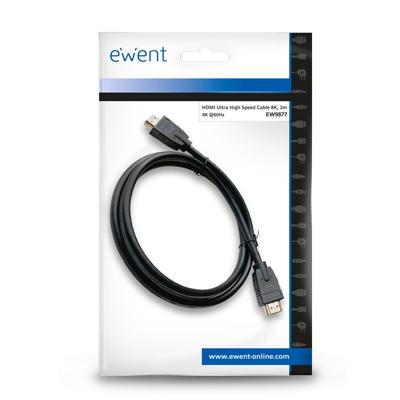 Ewent EW9877 HDMI kabel 2 m HDMI Type A (Standaard) Zwart Ewent EW9877 HDMI kabel 2 m HDMI Type A (Standaard) Zwart