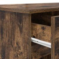 Bureau met lade Gerookt eiken 140 x 49 x 76 cm Bewerkt hout - thumbnail