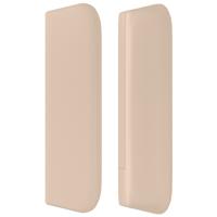 Boxspring met matras kunstleer cappuccinokleurig 140x190 cm - thumbnail