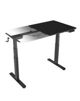 ICY BOX elektrisch in hoogte verstelbare zit-/statafel met tafelblad (zwart, met geheugen touch panel) - thumbnail