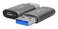 Trust CALYX USB-A TO USB-C ADAPTER 2PACK USB Hub Grijs - thumbnail