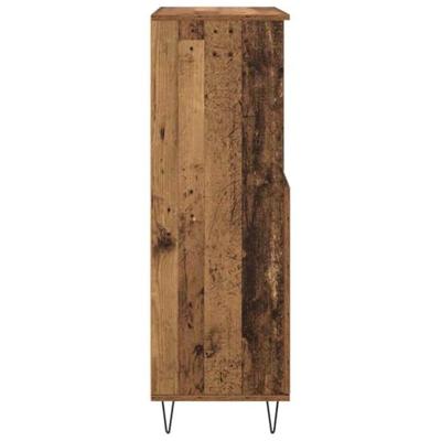 Highboard met plank met opslag met de deur Bruin 60 x 36 x 110 cm Bewerkt hout