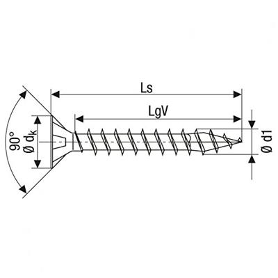 Spax pk pz geg.4,5x50(500)