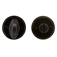 Hdd Pro WC Garnituur Rond Retro 48 Mm Plat Carbon Black - thumbnail