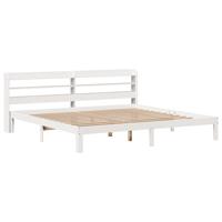 Bedframe met hoofdeinde zonder matras 90x190 cm wit - thumbnail