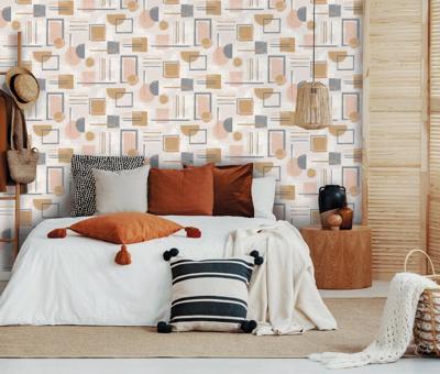 Dutch Wallcoverings Amazonia - Nordic Geo Coral - Multicolor