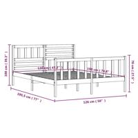 Bedframe massief hout wit 120x200 cm - thumbnail
