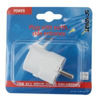 Scanpart 2480500012 E516 Stekker en Ra Zij-ingang Wit - thumbnail