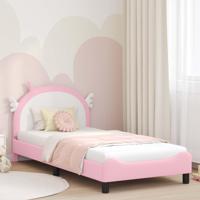 Bedframe voor kinderen met hoofdbord Roze 80 x 200 cm PU - thumbnail