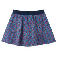 Kinderrok pauwenprint 104 marineblauw - thumbnail