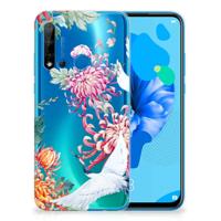 Huawei P20 Lite (2019) TPU Hoesje Bird Flowers - thumbnail