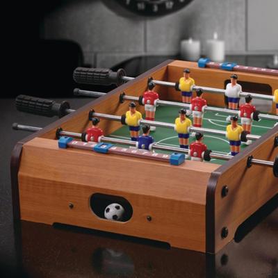 Mini Voetbaltafel - Hout - 51 x 31 cm - Compact Tafelvoetbal