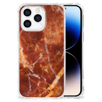 iPhone 14 Pro Anti-Shock Hoesje Marmer Bruin iPhone 14 Pro Anti-Shock Hoesje Marmer Bruin