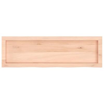VidaXL Wastafelblad 100x30x(2-4) cm onbehandeld massief hout