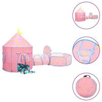 VidaXL Kinderspeeltent met 250 ballen 301x120x128 cm roze - thumbnail