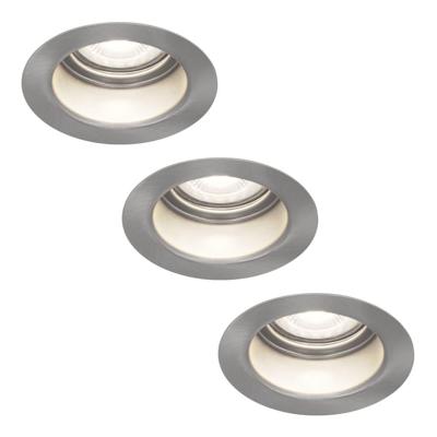 Set van 3 Mari - LED platte inbouwspots met lage inbouwdiepte 58mm - 3,8 Watt 270 Lumen - 6000K Daglicht wit - GU10 LED Module - Verzonken - Dimbaar - Rond - IP65 waterdicht - RVS Set van 3 Mari - LED platte inbouwspots met lage inbouwdiepte 58mm - 3,8 Watt 270 Lumen - 6000K Daglicht wit - GU10 LED Module - Verzonken - Dimbaar - Rond - IP65 waterdicht - RVS