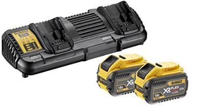 DeWALT DCB132X2 Starterset 2x DCB547 Accu 9.0Ah 54V XR FlexVolt + Dubbellader DCB132