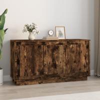 Dressoir 102x35x55 cm bewerkt hout gerookt eikenkleurig - thumbnail