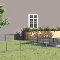 Hondenkennel 36 m² staal zilverkleurig - thumbnail