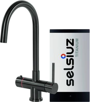 Selsiuz Inox kokend water kraan met titanium single boiler en C-uitloopkraan gunmetal
