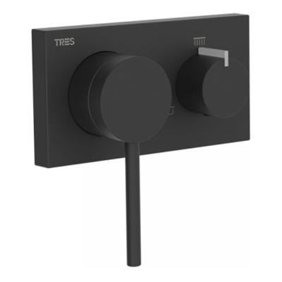 Douchekraan Tres 3V 3-Weg Mengkraan Mat Zwart Tres Douchekraan Tres 3V 3-Weg Mengkraan Mat Zwart Tres