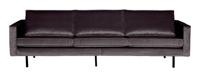 WOOOD Bank 3-zits 'Rodeo' Velvet, kleur Antraciet - thumbnail