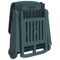 Ligbed met wielen inklapbaar PP groen - thumbnail