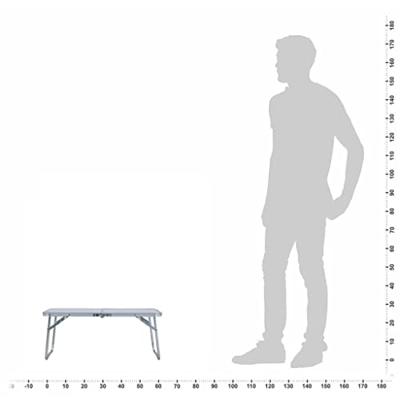 Campingtafel inklapbaar 60x40 cm aluminium wit - thumbnail
