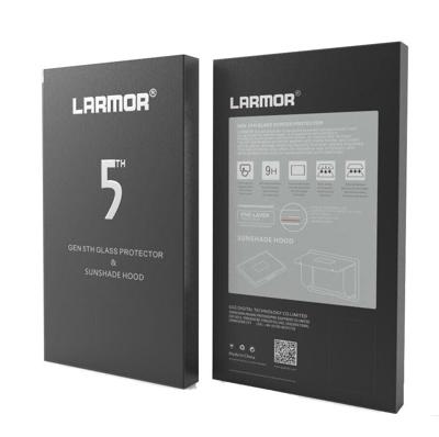 GGS Larmor 5e Generatie Glas Screen Protector en Zonneschermkap Set voor Nikon D5 - Transparant