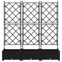 Tuin Bloempot 3 pcs Zwart 120 x 40 x 125,5 cm Staal - thumbnail