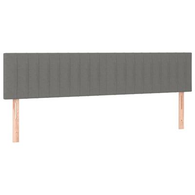 Boxspring met matras stof donkergrijs 140x190 cm