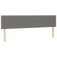Boxspring met matras stof donkergrijs 140x190 cm - thumbnail