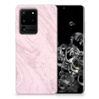 Samsung Galaxy S20 Ultra | TPU | Siliconen hoesje | Marble Pink - Origineel Cadeau Vriendin