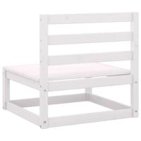 3-delige Loungeset met kussens massief grenenhout wit - thumbnail